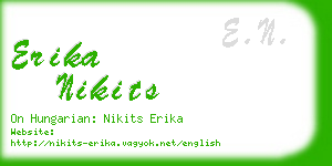 erika nikits business card